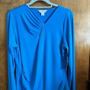 Bright blue blouse